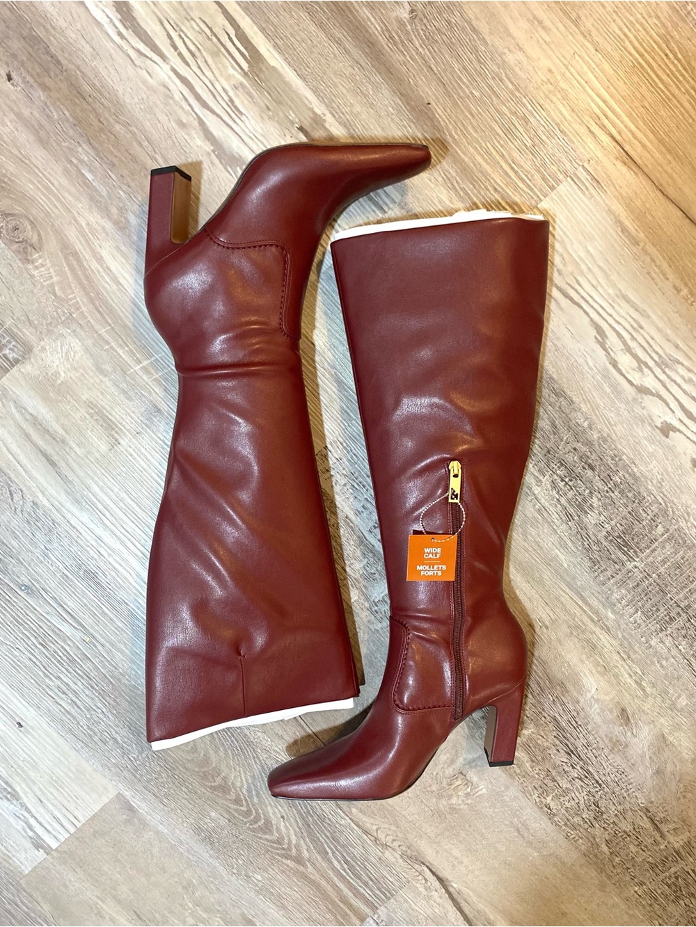 Franco Sarto Bowman Square Toe Tall Boots Casual Dress Boots Wide Calf 9.5